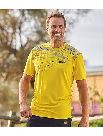3x camisetas de poliéster con cuello redondo xtrem sport