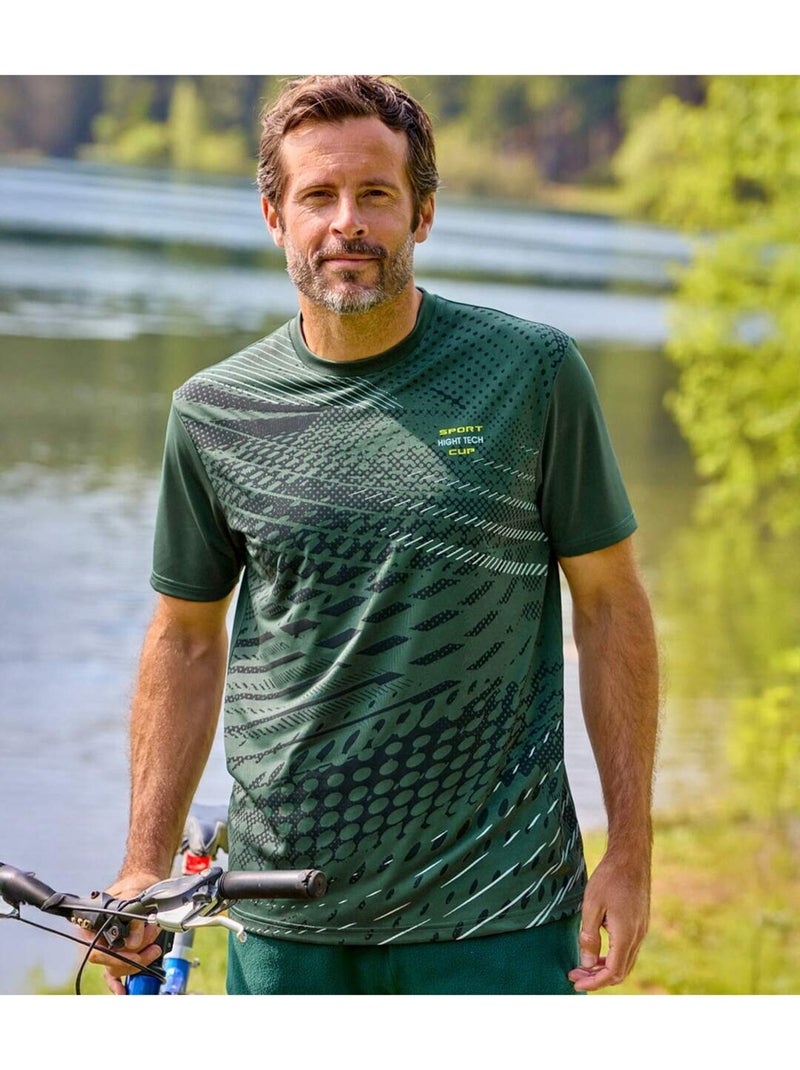 3x camisetas sport de poliéster con cuello redondo Gris verde claro - Kiabi