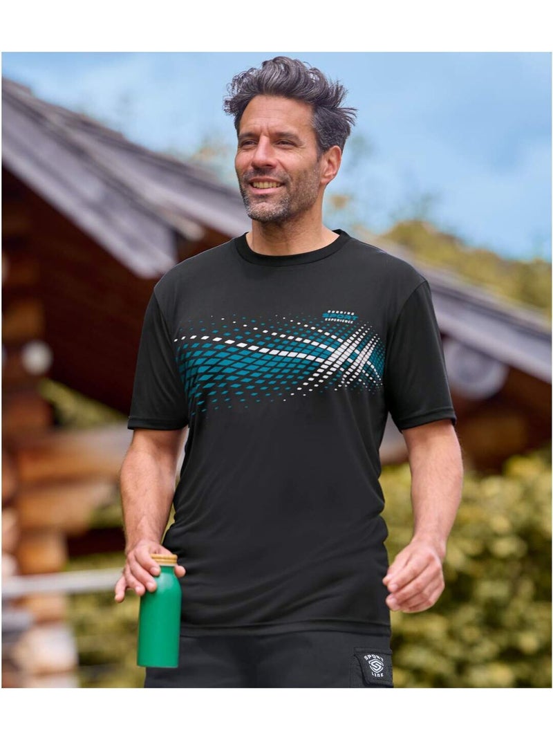 3x camisetas sport de poliéster con cuello redondo Negro - Kiabi