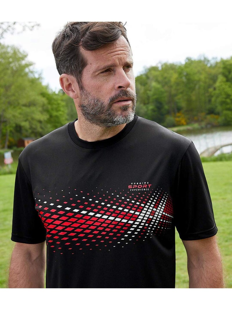 3x camisetas sport de poliéster con cuello redondo Negro - Kiabi