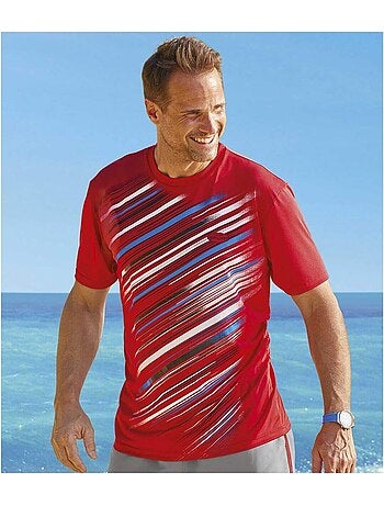 3x camisetas sport intense de poliéster, cuello redondo con borde de canalé