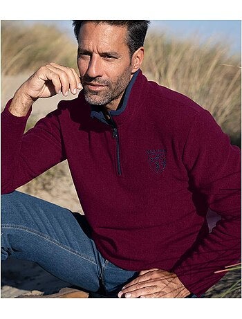 3x jerséis de micropolar con cuello alto con cremallera