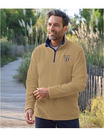 3x jerséis de micropolar con cuello alto con cremallera