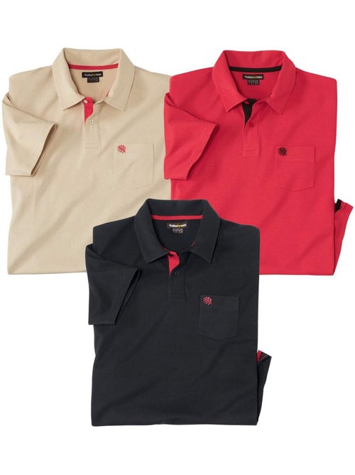 3x polos de algodón casual, manga corta - Kiabi 3x polos de algodón casual, manga corta - Kiabi