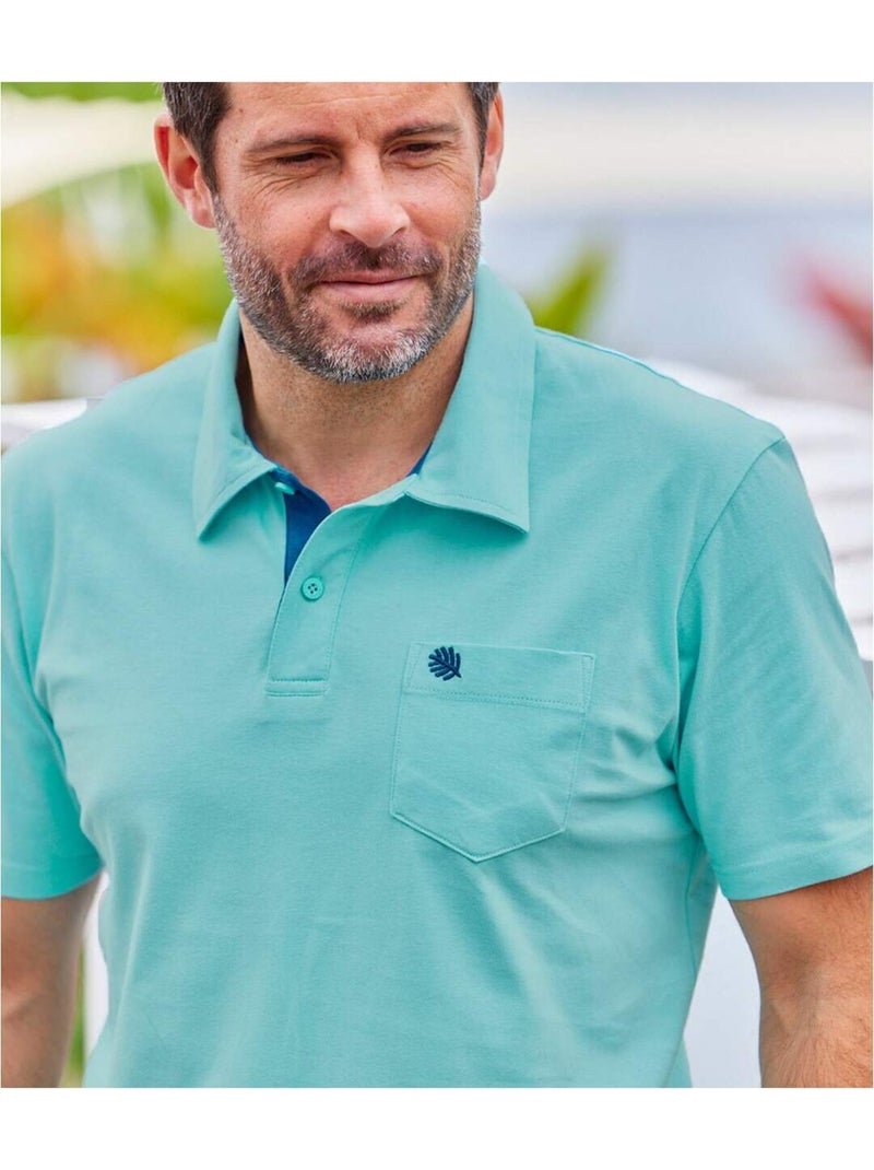 3x polos de algodón de manga corta casual summer Azul Rojo Azul - Kiabi