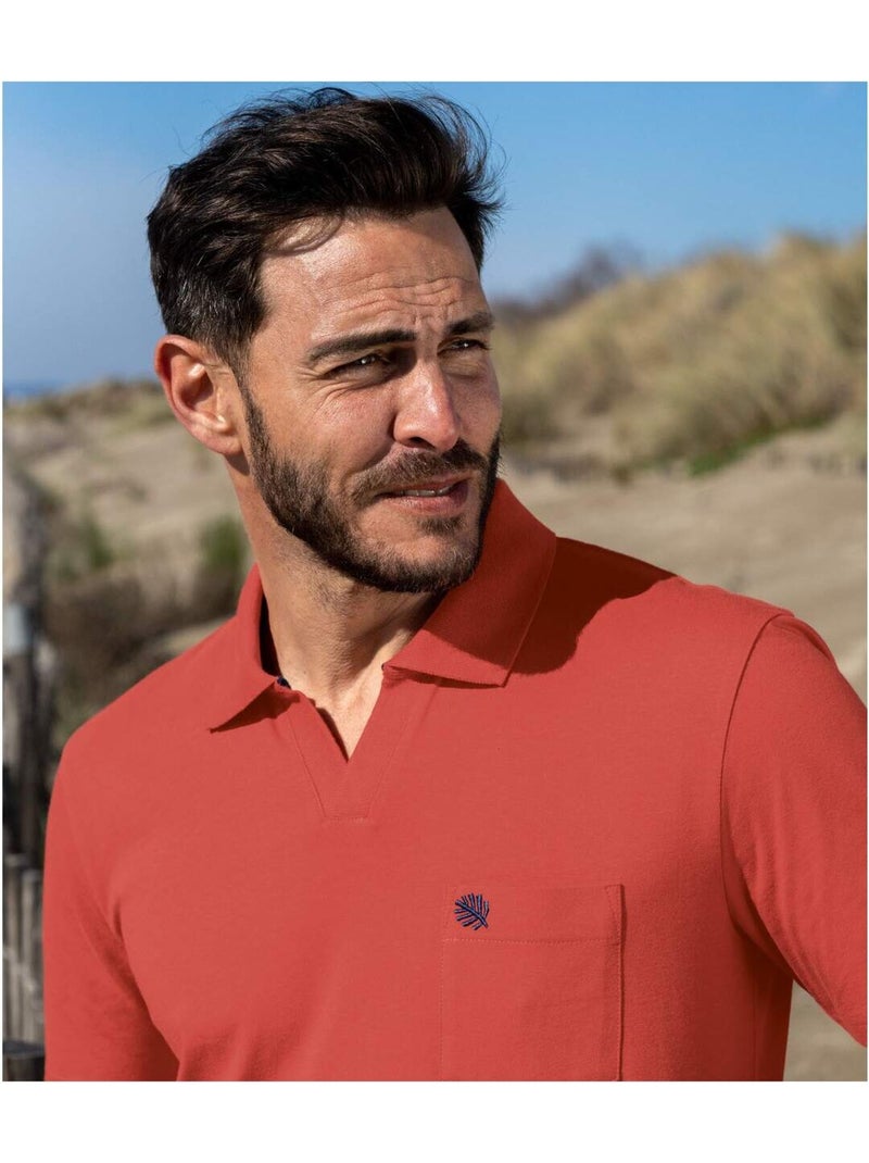 3x polos de algodón sin botones, cuello polo canalé, manga corta Blanco Blanco Azul - Kiabi