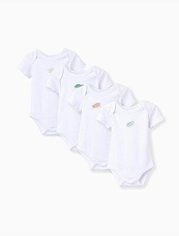 4 bodies de algodón con tortugas estampadas