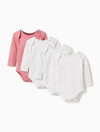 4 bodies de algodón lisos/estampados