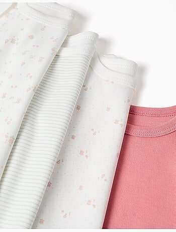 4 bodies de algodón lisos/estampados