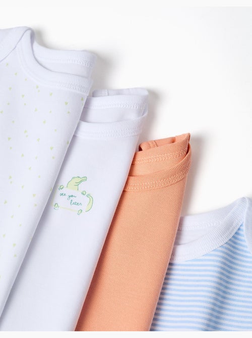 4 Bodies sin mangas de algodón con estampados - Kiabi