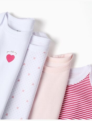 4 Bodies sin mangas de algodón con estampados