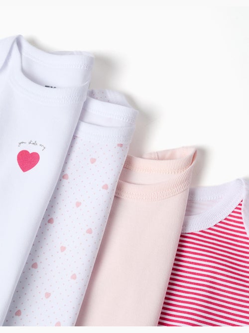 4 Bodies sin mangas de algodón con estampados - Kiabi