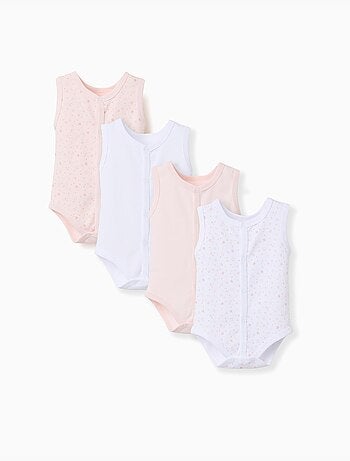 4 Bodies sin mangas de algodón