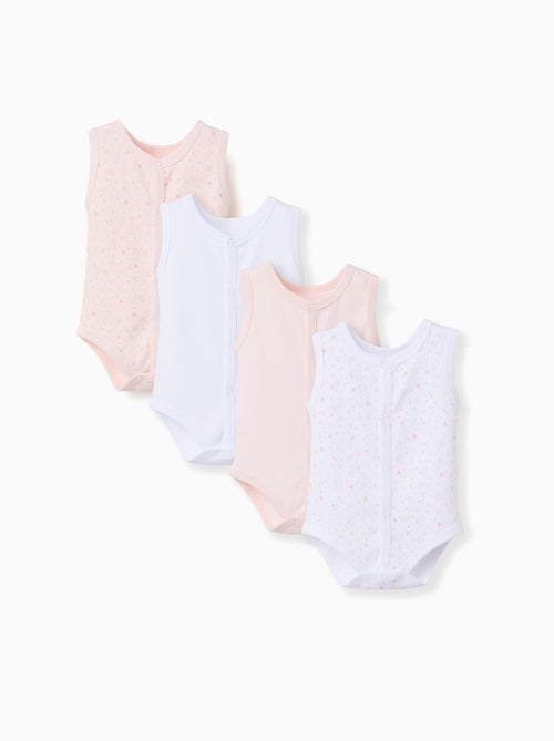 4 Bodies sin mangas de algodón - Kiabi