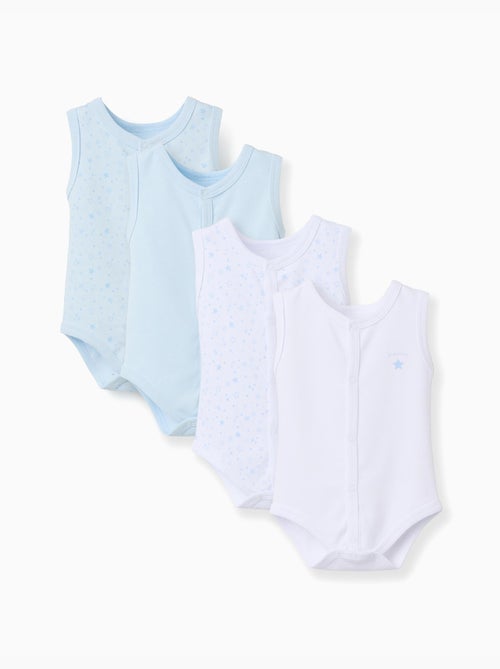 4 Bodies sin mangas de algodón - Kiabi