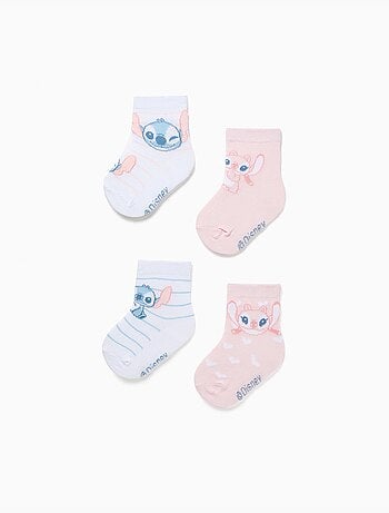 4 calcetines con Stitch y Angel