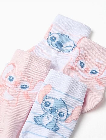 4 calcetines con Stitch y Angel