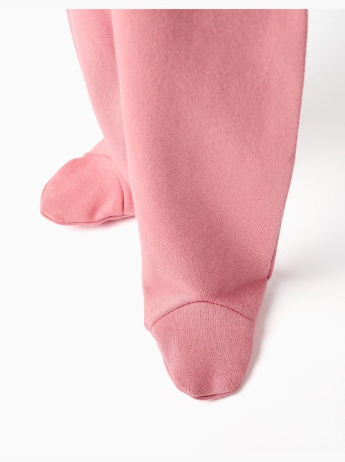 4 pantalones con pies de algodón lisos/estampados - Kiabi 4 pantalones con pies de algodón lisos/estampados - Kiabi