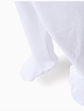 4 pantalones con pies en algodón perchado