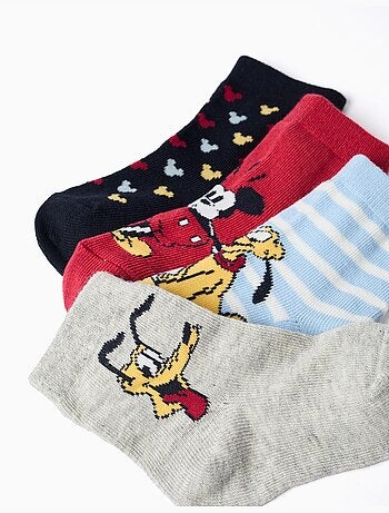 4 pares de calcetines con estampados de Mickey y Pluto