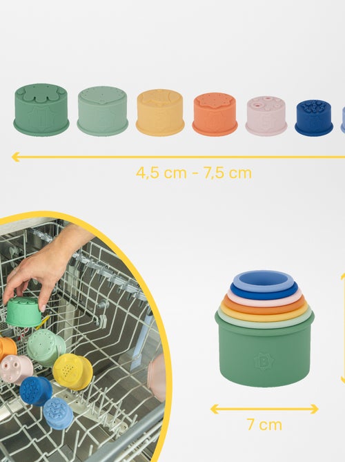 4 tazas plegables para el baño - Kiabi