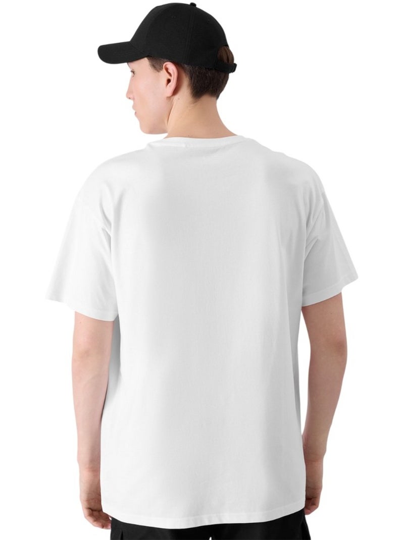 4F - Camiseta Impreso para Hombre Blanco - Kiabi