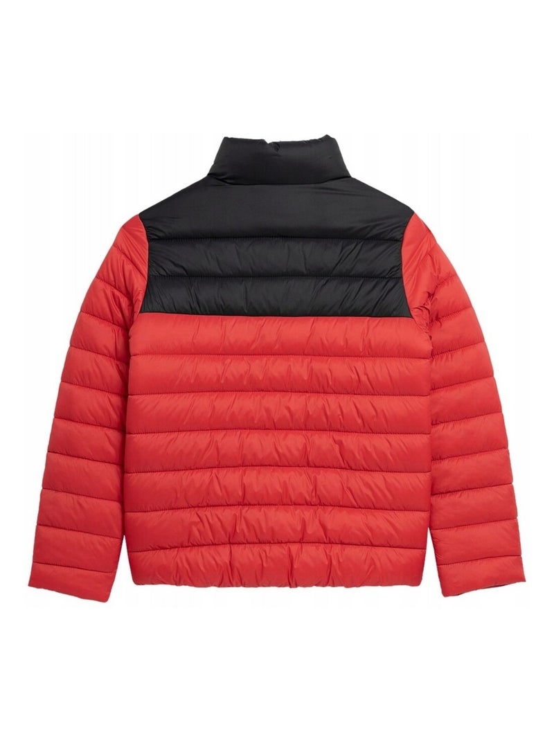 4F - Chaqueta Acolchada Colores Sólidos de Plumón Sintético Niños Rojo - Kiabi