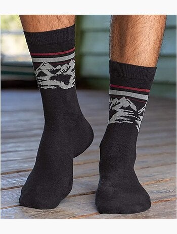 4x calcetines de fantasía con motivo jacquard