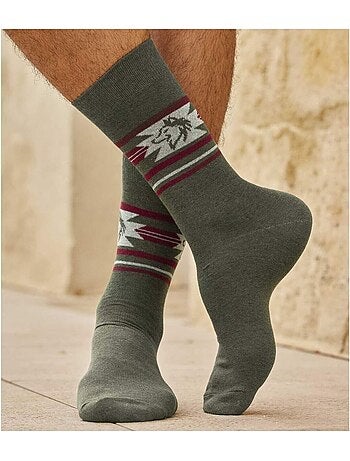 4x calcetines de fantasía con motivo jacquard