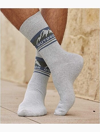 4x calcetines de fantasía con motivo jacquard