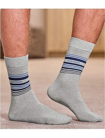 4x calcetines de jacquard de media caña con borde de canalé