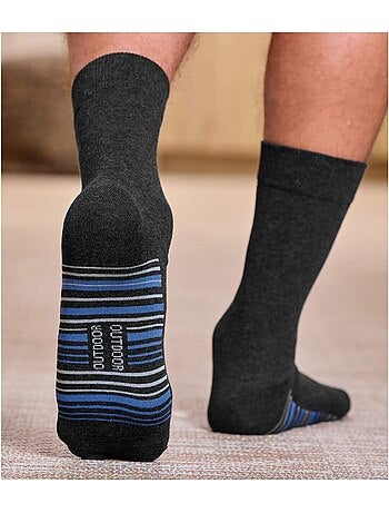 4x calcetines de jacquard de media caña con borde de canalé