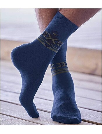 4x calcetines de fantasía con motivo jacquard