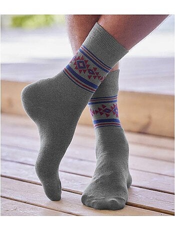 4x calcetines de fantasía con motivo jacquard