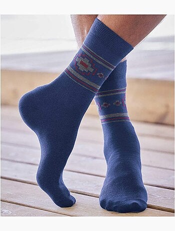 4x calcetines de fantasía con motivo jacquard
