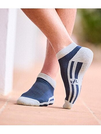 4x calcetines tobilleros sport bicolor de rizo