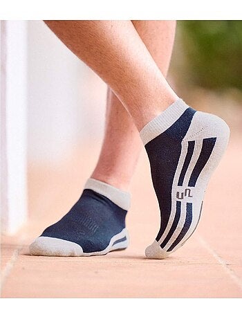 4x calcetines tobilleros sport bicolor de rizo