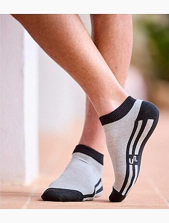 4x calcetines tobilleros sport bicolor de rizo