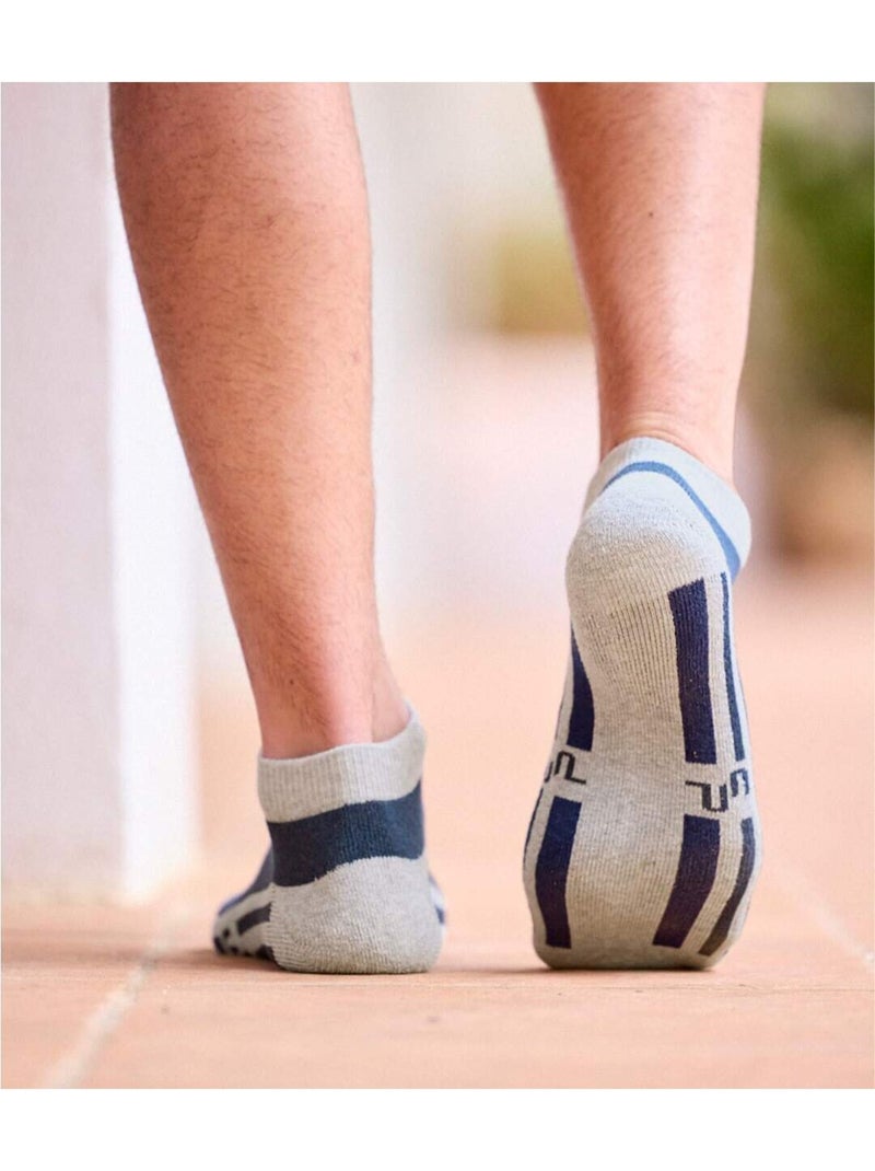4x calcetines tobilleros sport bicolor de rizo Blanco Azul marino Negro - Kiabi