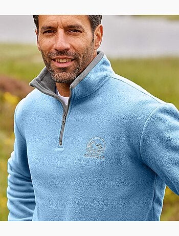 4x jerséis micropolar con cuello alto y cremallera sport mountain