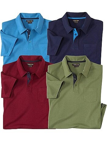 4x polos de algodón de manga corta sportwear