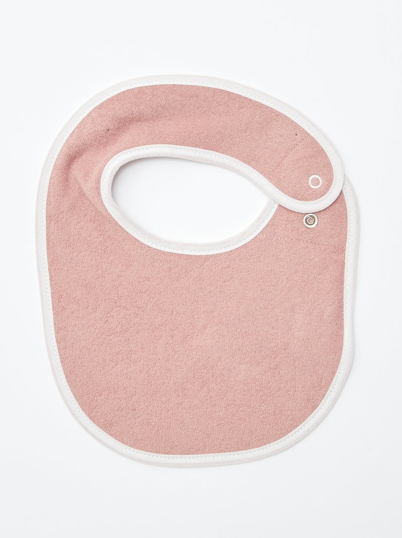 5 baberos con estampados divertidos y cierre a presión ROSA - Kiabi