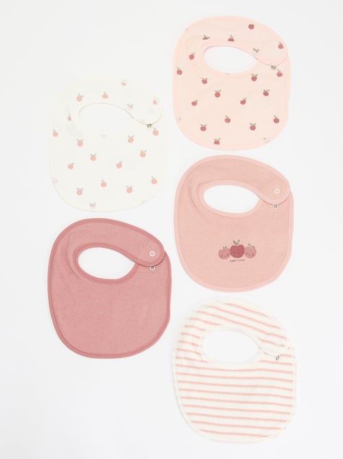 5 baberos con estampados divertidos y cierre a presión - Kiabi 5 baberos con estampados divertidos y cierre a presión - Kiabi