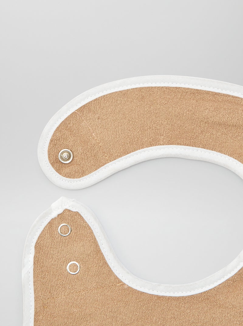 5 baberos con estampados fantasía y cierre a presión MARRON - Kiabi