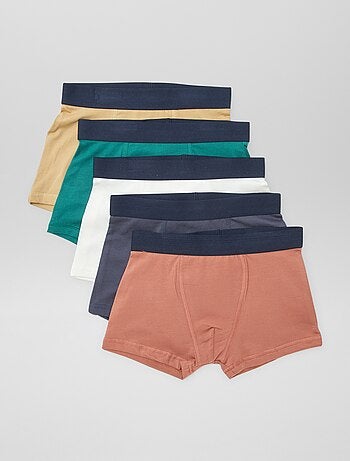 5 bóxers lisos