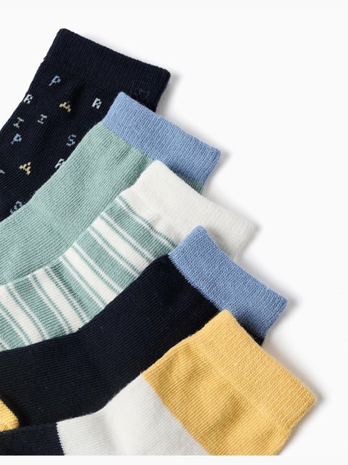 5 pares de calcetines con detalles en contraste - Kiabi