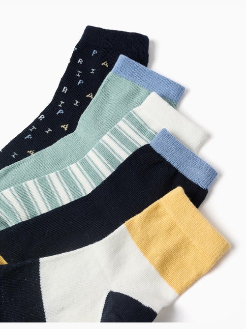 5 pares de calcetines con detalles en contraste - Kiabi
