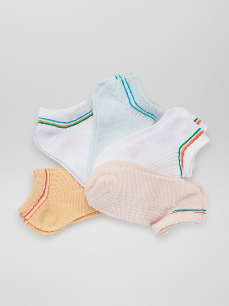 5 pares de calcetines de canalé ROSA - Kiabi