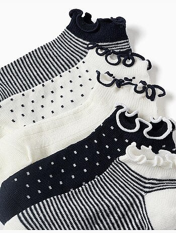 5 pares de calcetines tobilleros a rayas/con lunares