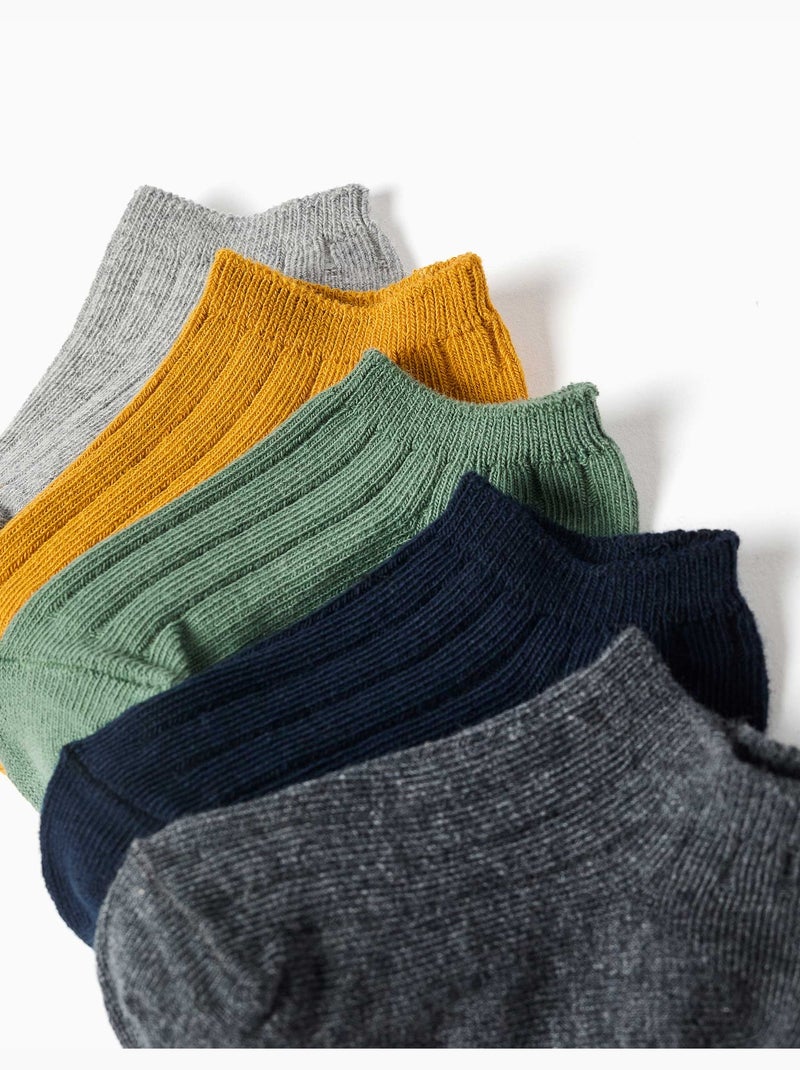 5 pares de calcetines tobilleros acanalados Multicolor - Kiabi